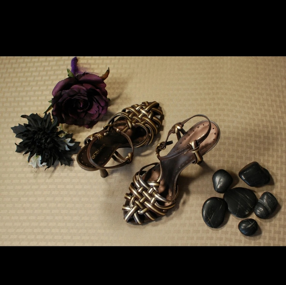 BCBGirls Brown Leather Sandals